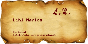 Lihi Marica névjegykártya